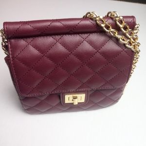 Forever 21 Cross Body Chain Strap Purse Burgundy